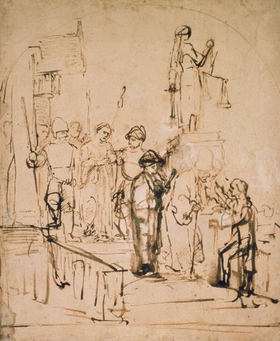 Susanna přivedena k soudu, 17. století od Rembrandt van Rijn