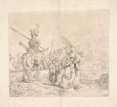 Svatý Filip, jáhen, křtí dvořana etiopské královny Kandaky (tzv. Křest eunucha) od Rembrandt van Rijn