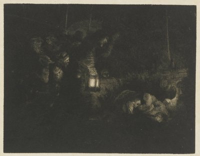 Klanění pastýřů Klanění pastýřů: noční kus od Rembrandt van Rijn