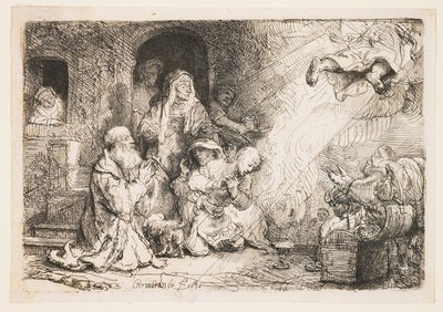 Anděl odcházející z Tobiášovy rodiny od Rembrandt van Rijn