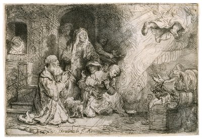 Anděl odcházející z Tobiášovy rodiny, 1641 od Rembrandt van Rijn