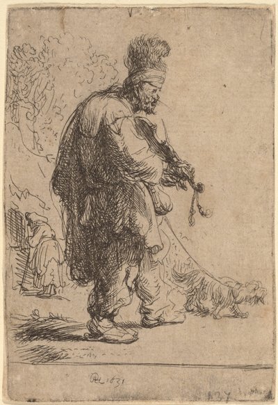 Slepý houslista od Rembrandt van Rijn