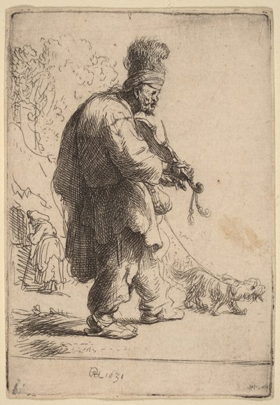 Slepý houslista od Rembrandt van Rijn