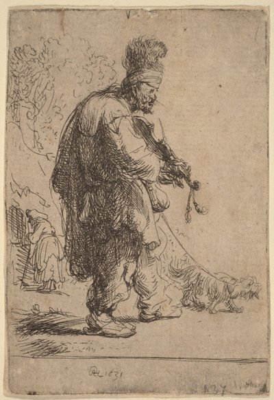 Slepý houslista od Rembrandt van Rijn