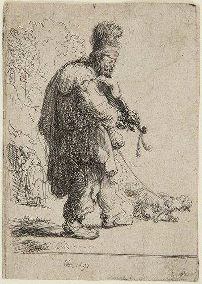 Slepý houslista od Rembrandt van Rijn