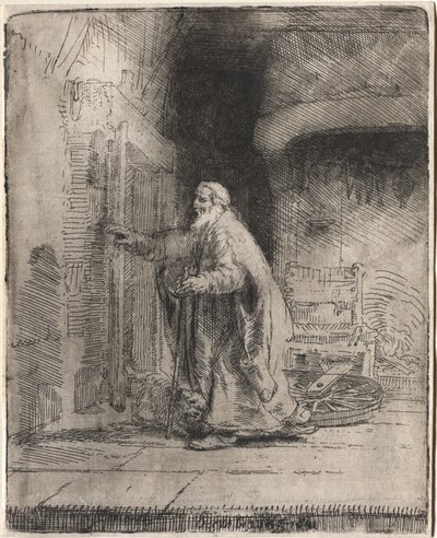 Slepota Tobiáše: Velký obraz od Rembrandt van Rijn