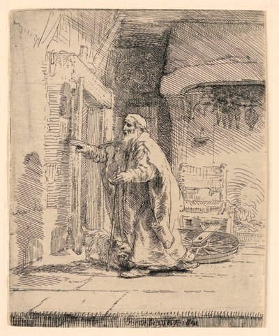 Tobitova slepota: Větší talíř od Rembrandt van Rijn