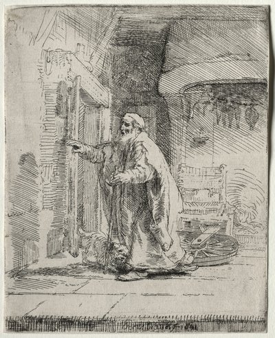 The Blindness of Tobit: The Larger Plate, 1651. od Rembrandt van Rijn