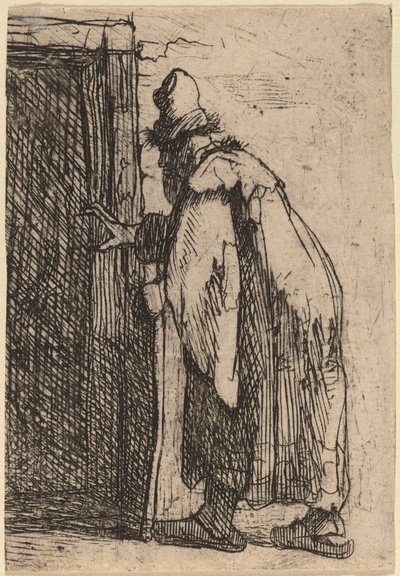 Tobitova slepota: skica od Rembrandt van Rijn