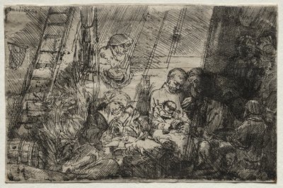 Obřízka ve stáji od Rembrandt van Rijn