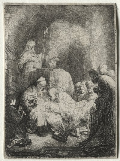 Obřízka: Malý talíř od Rembrandt van Rijn