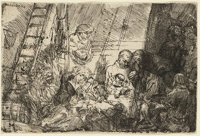Obřízka ve stáji od Rembrandt van Rijn