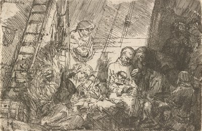 Obřízka ve stáji, 1654. od Rembrandt van Rijn