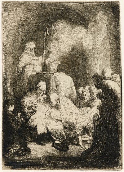Obřízka: malý talíř, 1630. od Rembrandt van Rijn