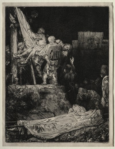 Sestup z kříže za svitu pochodně od Rembrandt van Rijn