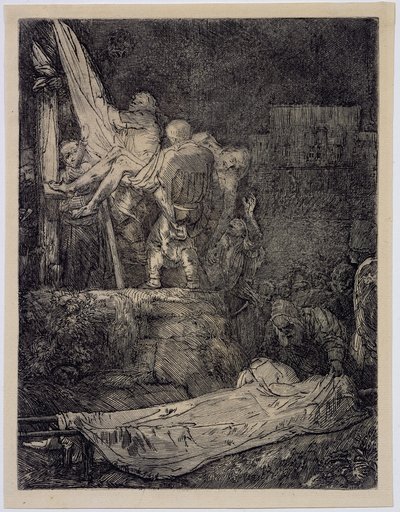 Sestup z kříže za svitu pochodně od Rembrandt van Rijn