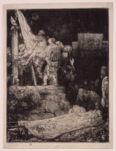 Snímání z kříže ve světle pochodní od Rembrandt van Rijn