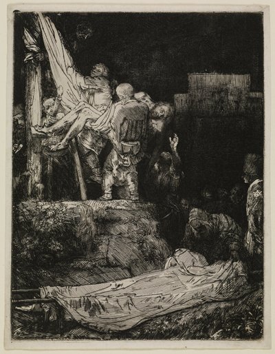 Snímání z kříže ve světle pochodní od Rembrandt van Rijn