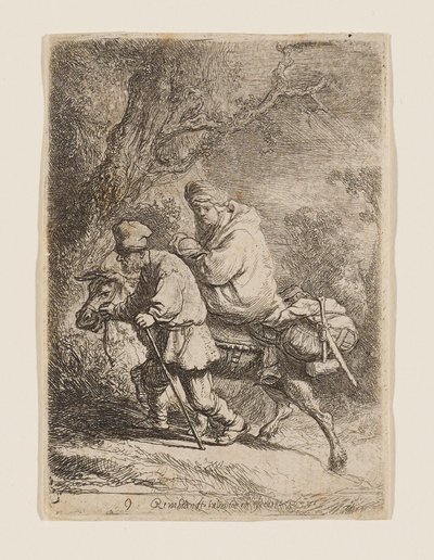 Útěk do Egypta od Rembrandt van Rijn