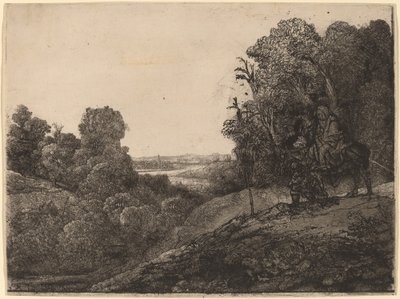 Útěk do Egypta: pozměněno od Seghers od Rembrandt van Rijn