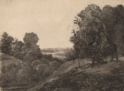 The Flight into Egypt: Altered from Seghers, c. 1653. od Rembrandt van Rijn