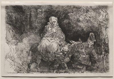 The Flight into Egypt: Crossing a Brook, 1654. od Rembrandt van Rijn