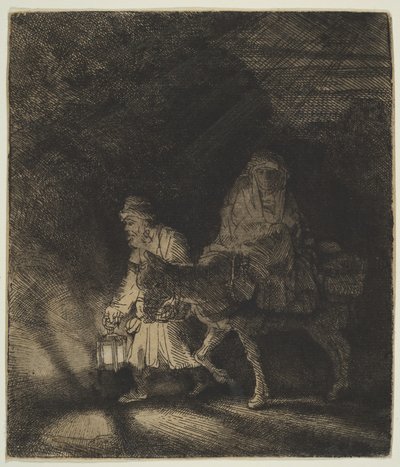 The Flight into Egypt: A Night Piece, 1651. od Rembrandt van Rijn