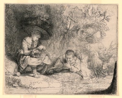 Hráč na flétnu od Rembrandt van Rijn