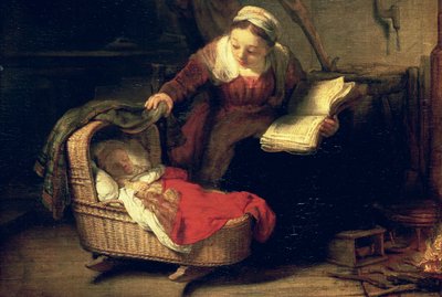 Svatá rodina, kolem roku 1645 (detail 38052) od Rembrandt van Rijn