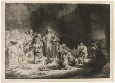Výtisk sto guldenů od Rembrandt van Rijn