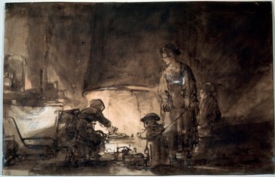Kuchyně v Rembrandts House, 1650. od Rembrandt van Rijn