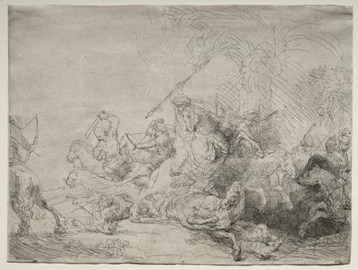 Velký lov na lva od Rembrandt van Rijn