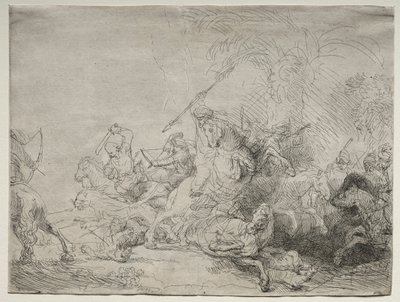 Velký lov na lva, 1641. od Rembrandt van Rijn
