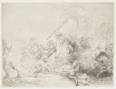 Velký lov na lva, 1641 od Rembrandt van Rijn