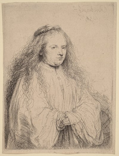 Malá židovská nevěsta (Saskia v roli svaté Kateřiny) od Rembrandt van Rijn