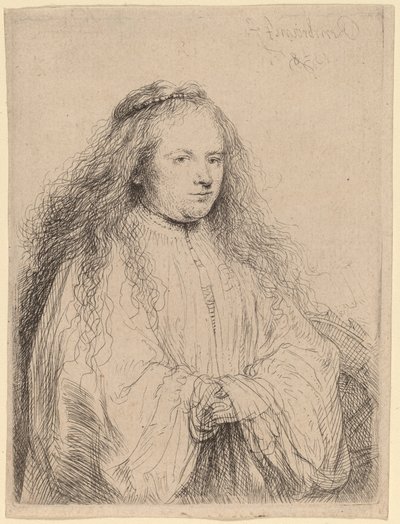 Malá židovská nevěsta Saskia jako svatá Kateřina, 1638. od Rembrandt van Rijn