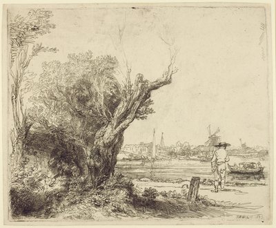The Omval, 1645 (lept a suchá jehla na papíře) od Rembrandt van Rijn