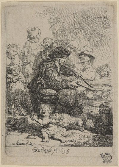 Žena s palačinkami od Rembrandt van Rijn