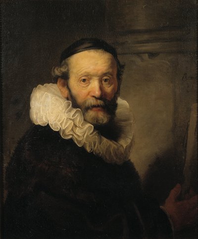 Kazatel Johannes Uttenbogaert, asi 1633 od Rembrandt van Rijn