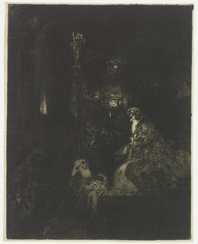 Prezentace v chrámu Prezentace v chrámu ve tmě od Rembrandt van Rijn