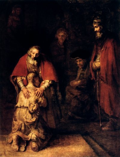 Návrat marnotratného syna, c1668 od Rembrandt van Rijn
