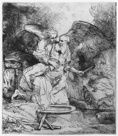Abrahamova oběť, 1645 od Rembrandt van Rijn