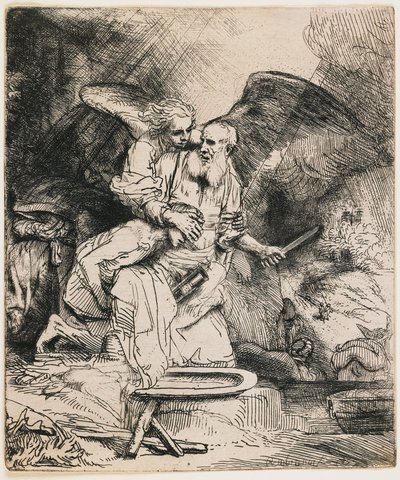 Obětování Izáka od Rembrandt van Rijn