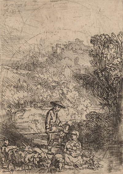 Pastýř a jeho rodina, 1644. od Rembrandt van Rijn