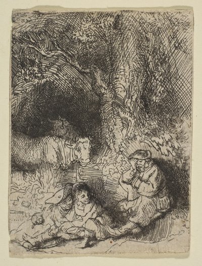 Spící pastevec, ca. 1644. od Rembrandt van Rijn
