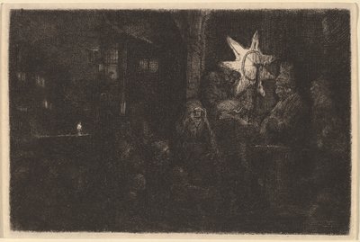 Hvězda králů: Noční kousek od Rembrandt van Rijn