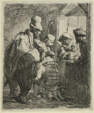 Potulní hudebníci od Rembrandt van Rijn