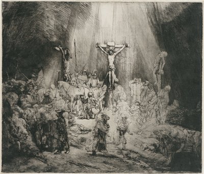 Tři kříže, c. 1653 od Rembrandt van Rijn