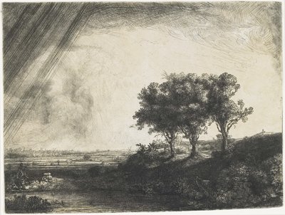 Tři stromy, 1643 od Rembrandt van Rijn