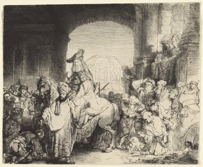 Mordechajův triumf od Rembrandt van Rijn